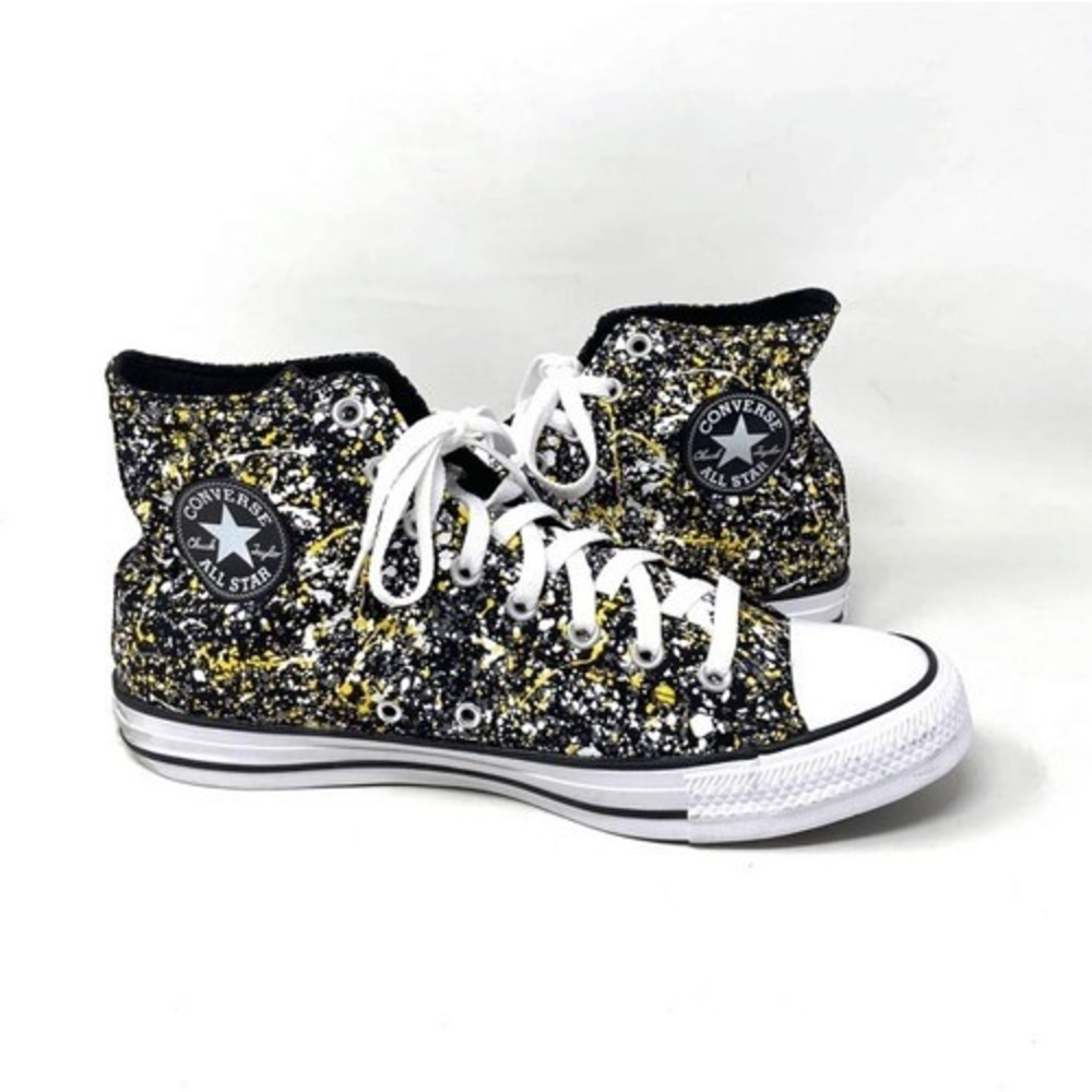 Converse Unisex Chuck Taylor All Star Hi Shoe Size 8 Men Black/Yellow A00468F - Picture 3 of 8
